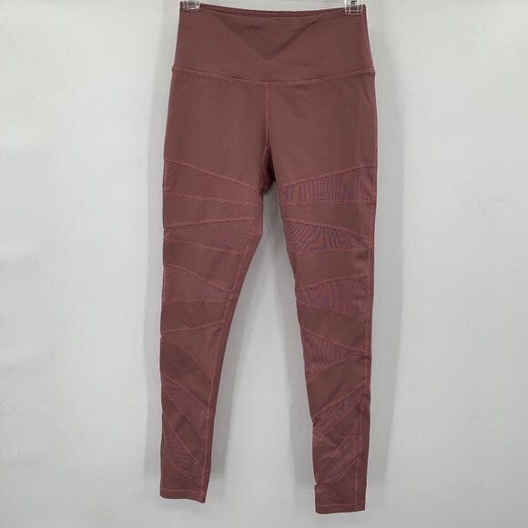 BUFF BUNNY Anastasia Mesh Cut Out Legging Mauve Dusty Purple Pink S Active Women - Picture 2 of 5